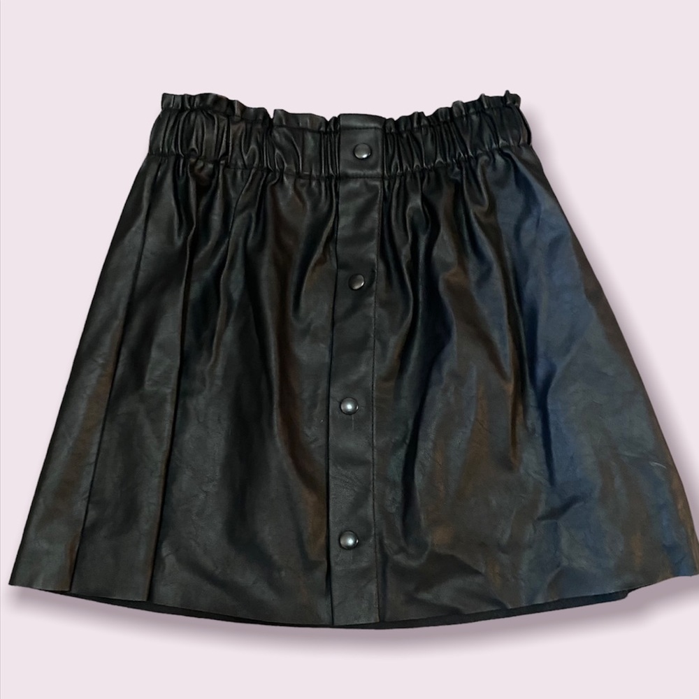 ZARA Kids Pleather Faux Leather Skirt Girls Size 11-12